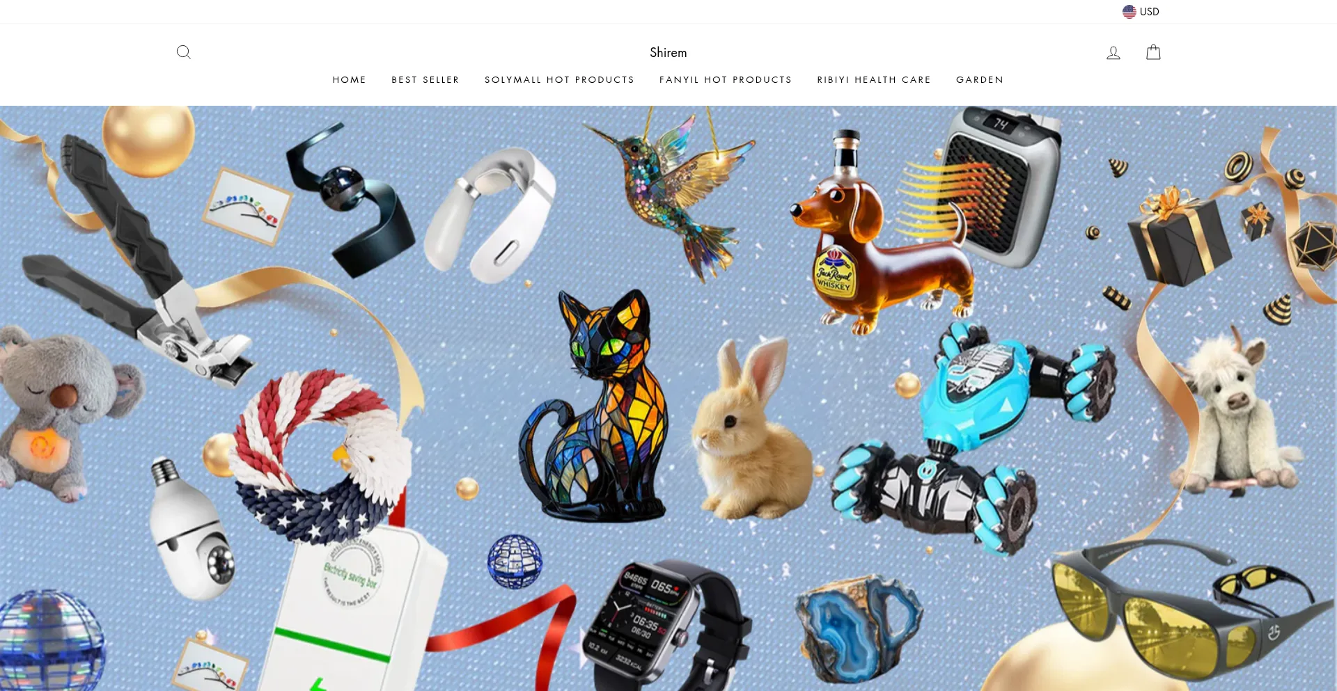 Website screenshot of Shirem.com