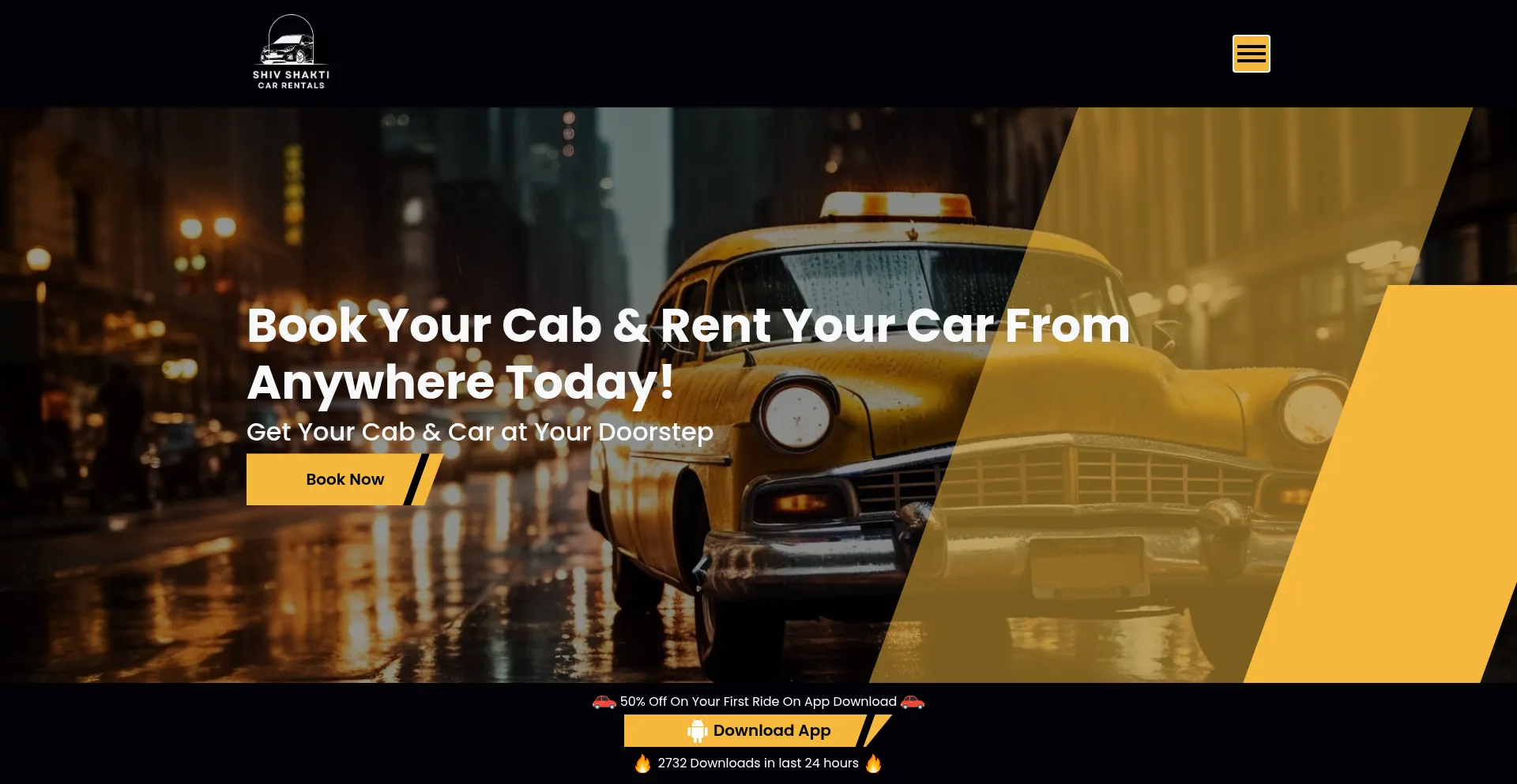 Shivshakticarsrental.com Screenshot
