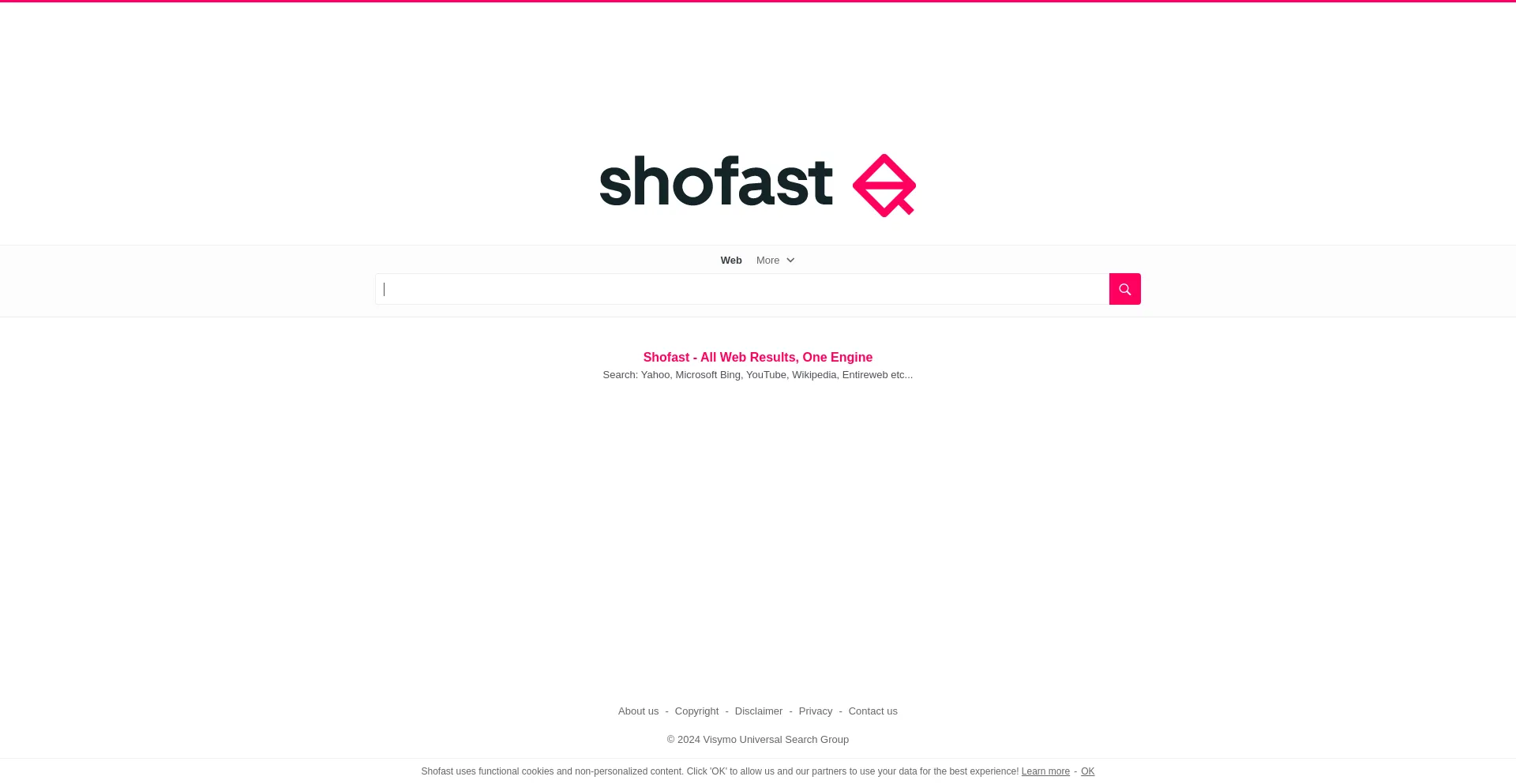 Website screenshot of Shofast.com