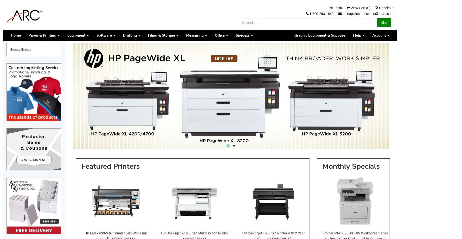 Shop.arcsupplies.com Screenshot