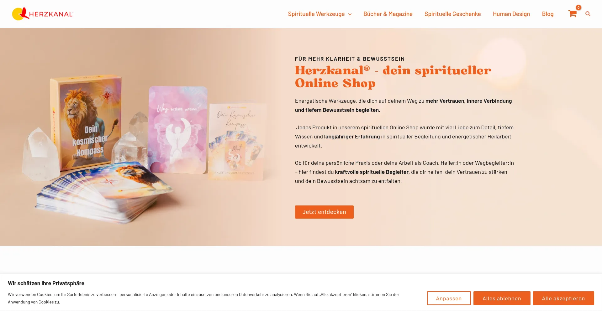 Shop.herzkanal.com Screenshot