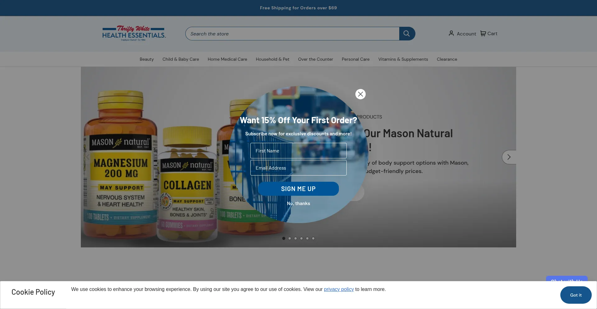 Shop.thriftywhite.com Screenshot