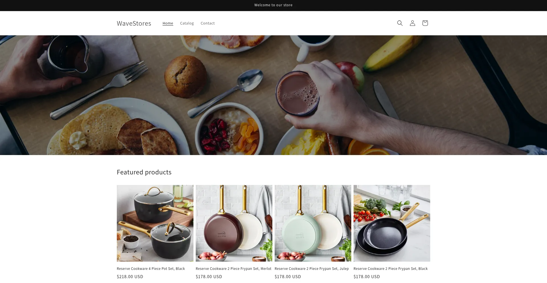 Website screenshot of Shop.wavestore.online