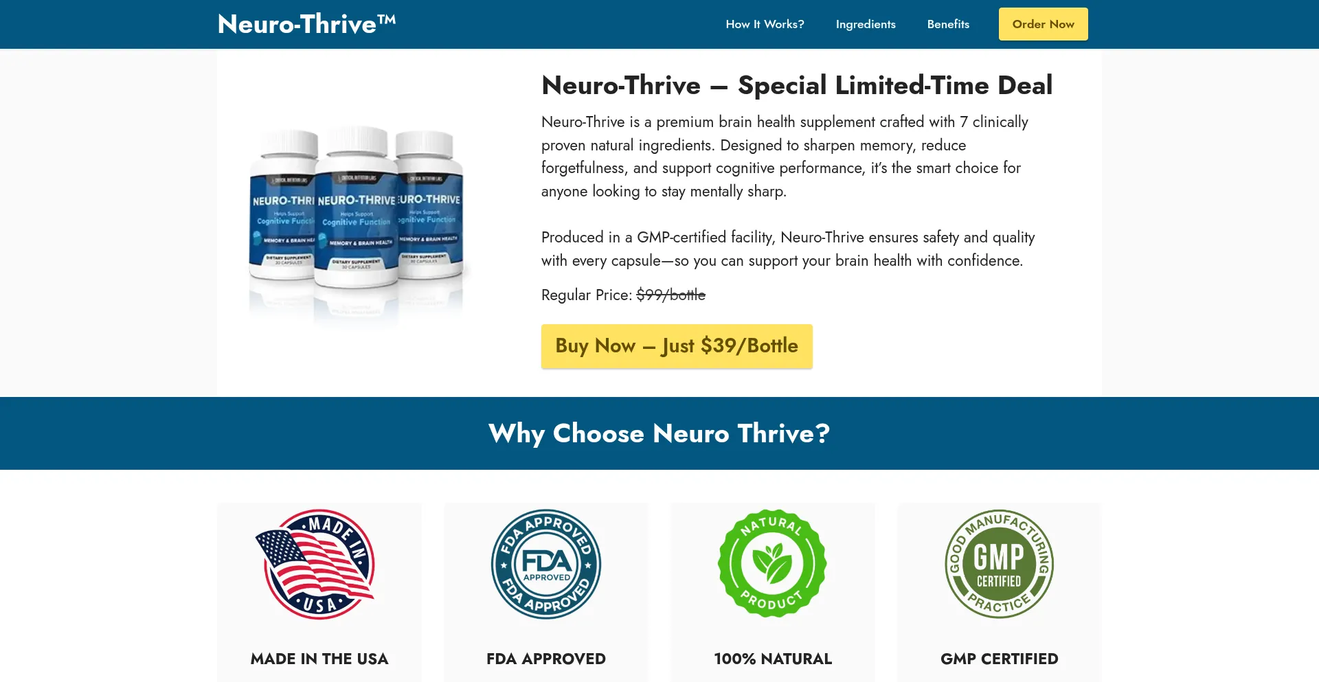 Shop-neurothrive.us Screenshot