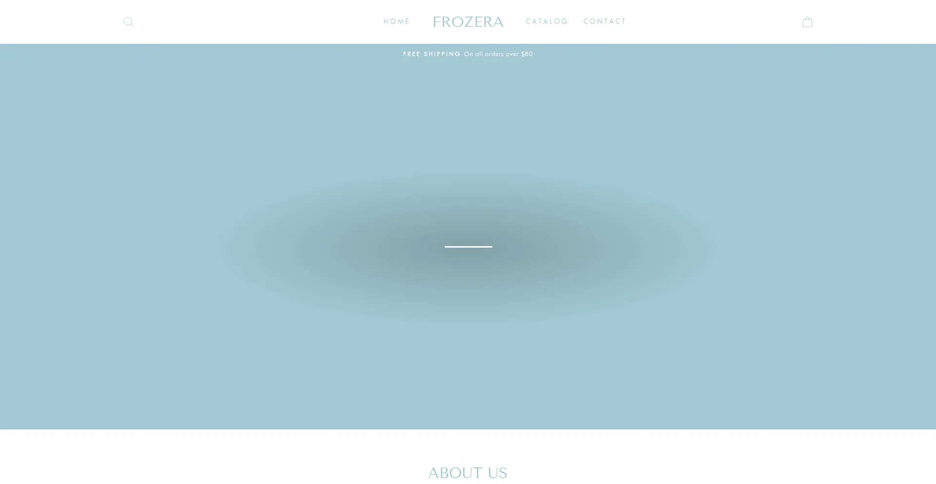Website screenshot of Shopfrozera.com