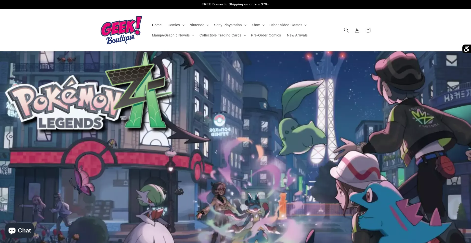 Website screenshot of Shopgeekboutique.com