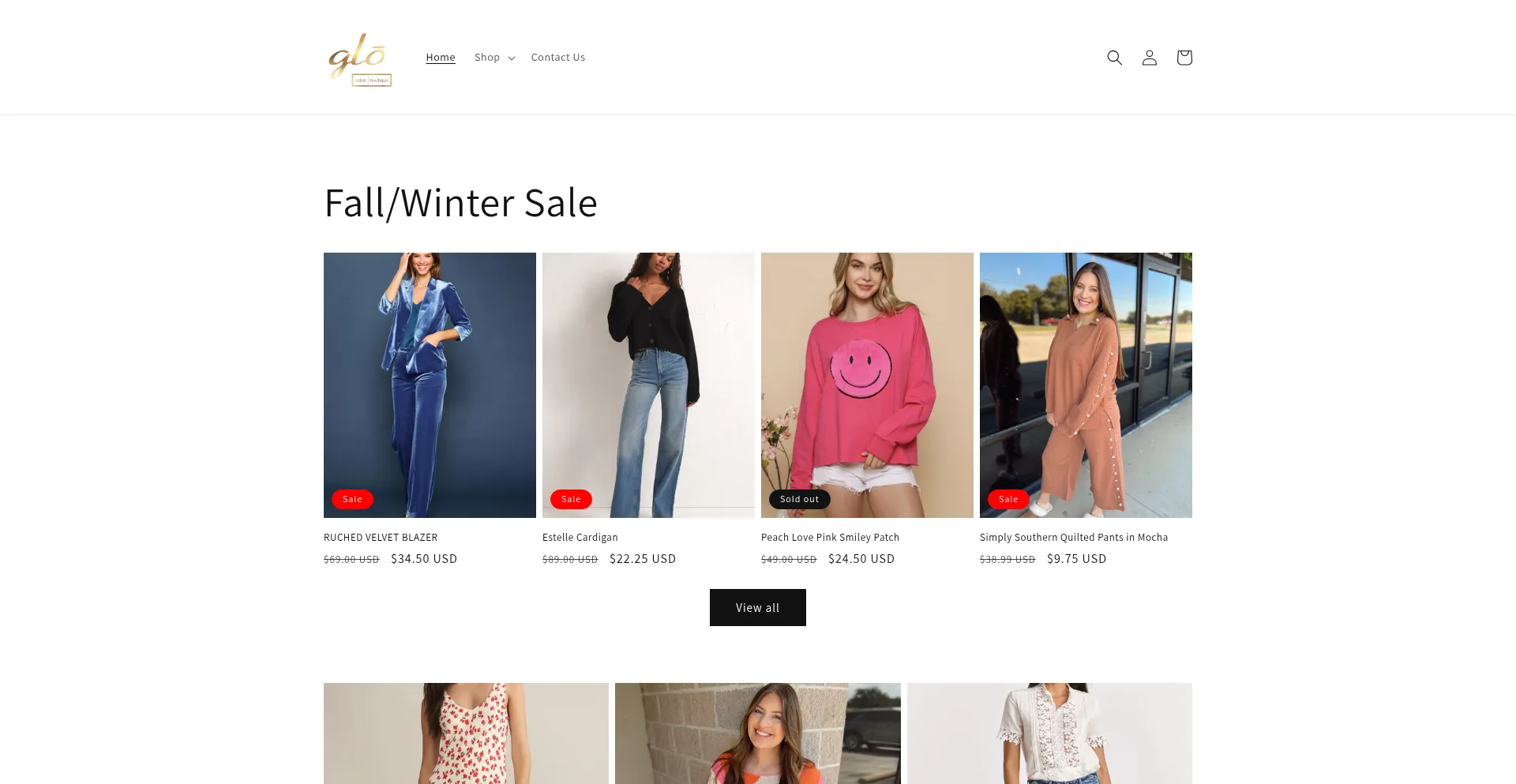 Website screenshot of Shopgloparagould.com