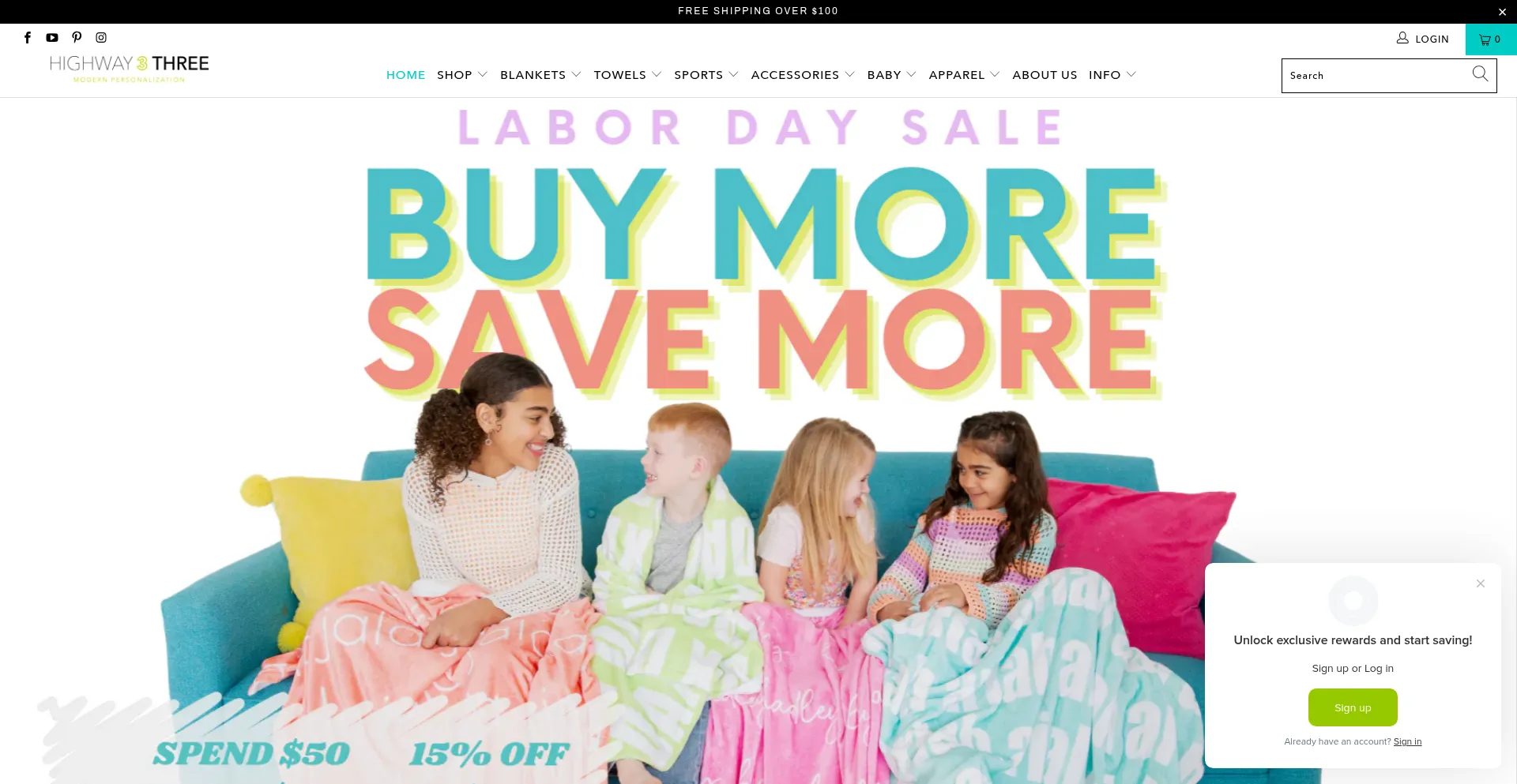 Website screenshot of Shophighway3.com