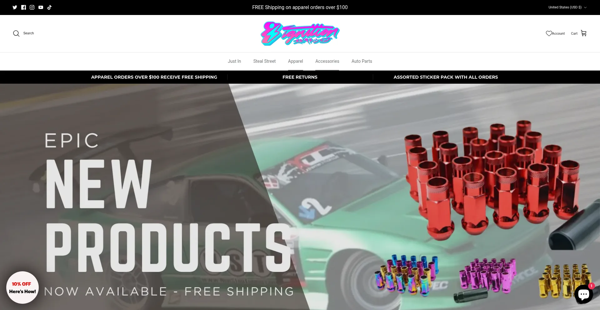 Website screenshot of Shopignitionspeed.com