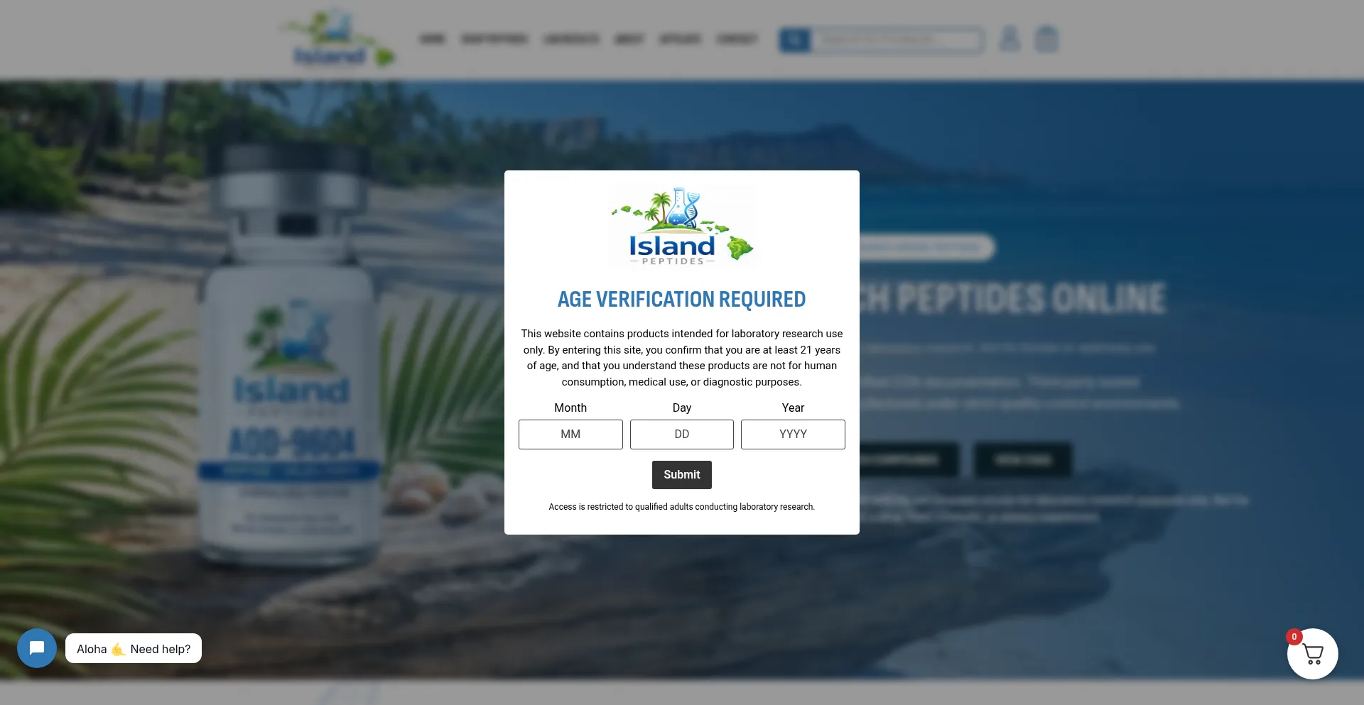 Shopislandpeptide.com