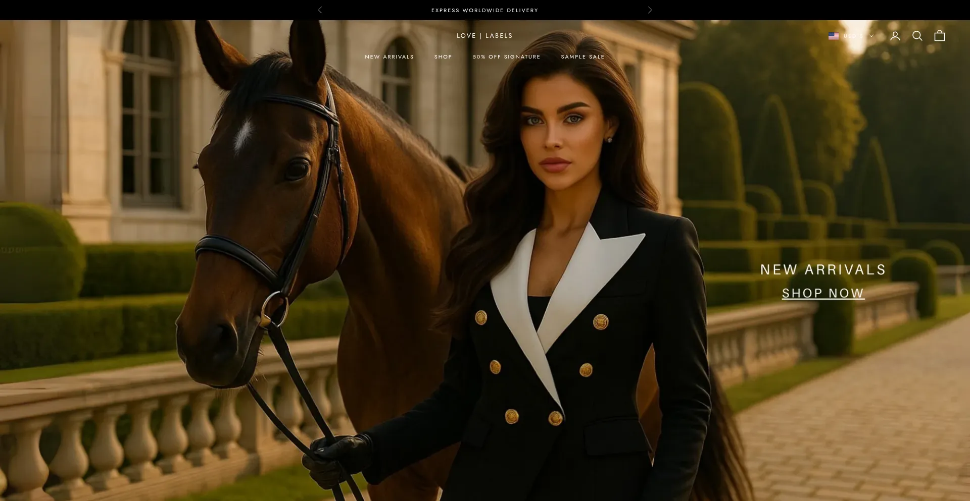 Shoploveandlabels.com Screenshot