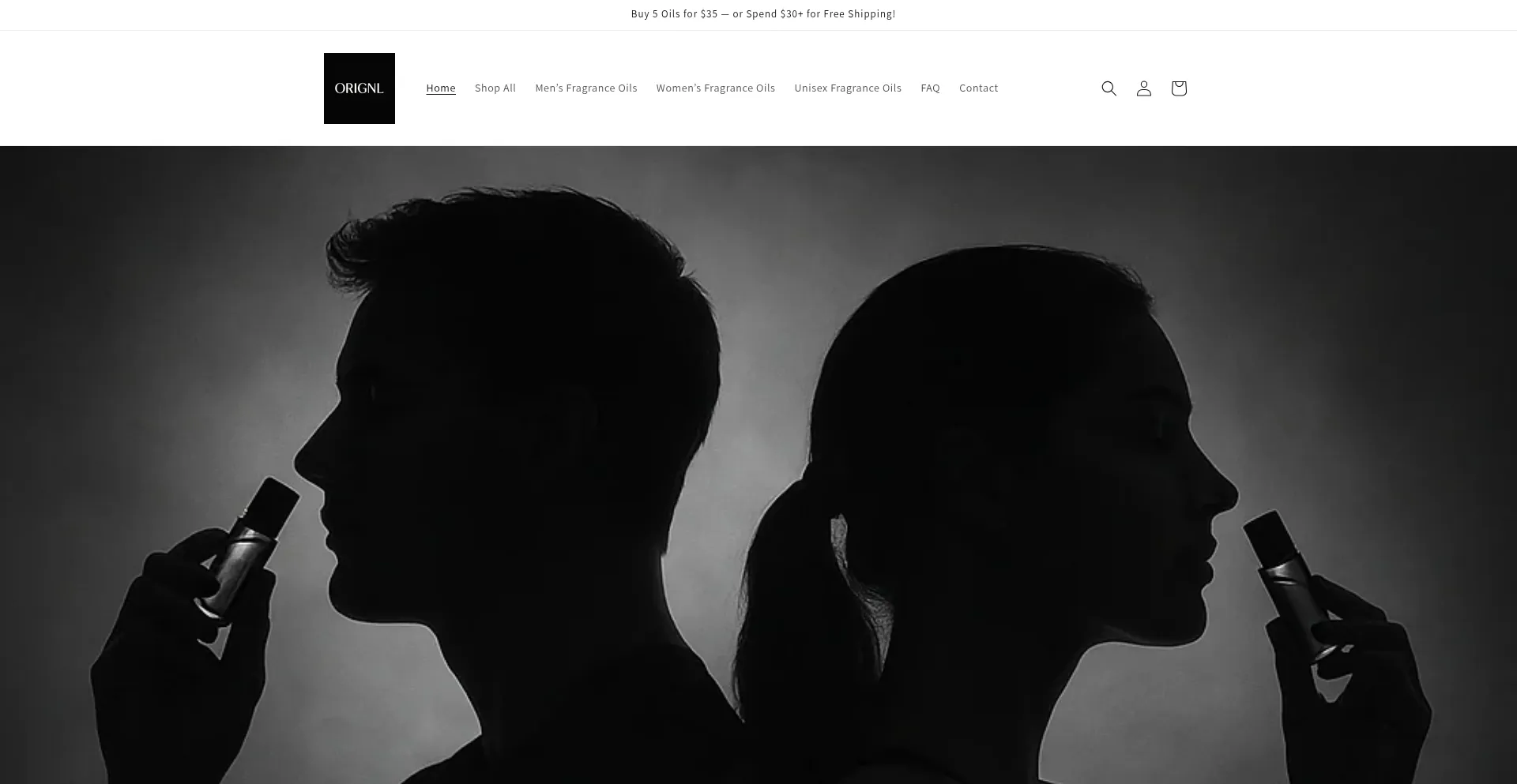Website screenshot of Shoporignl.com