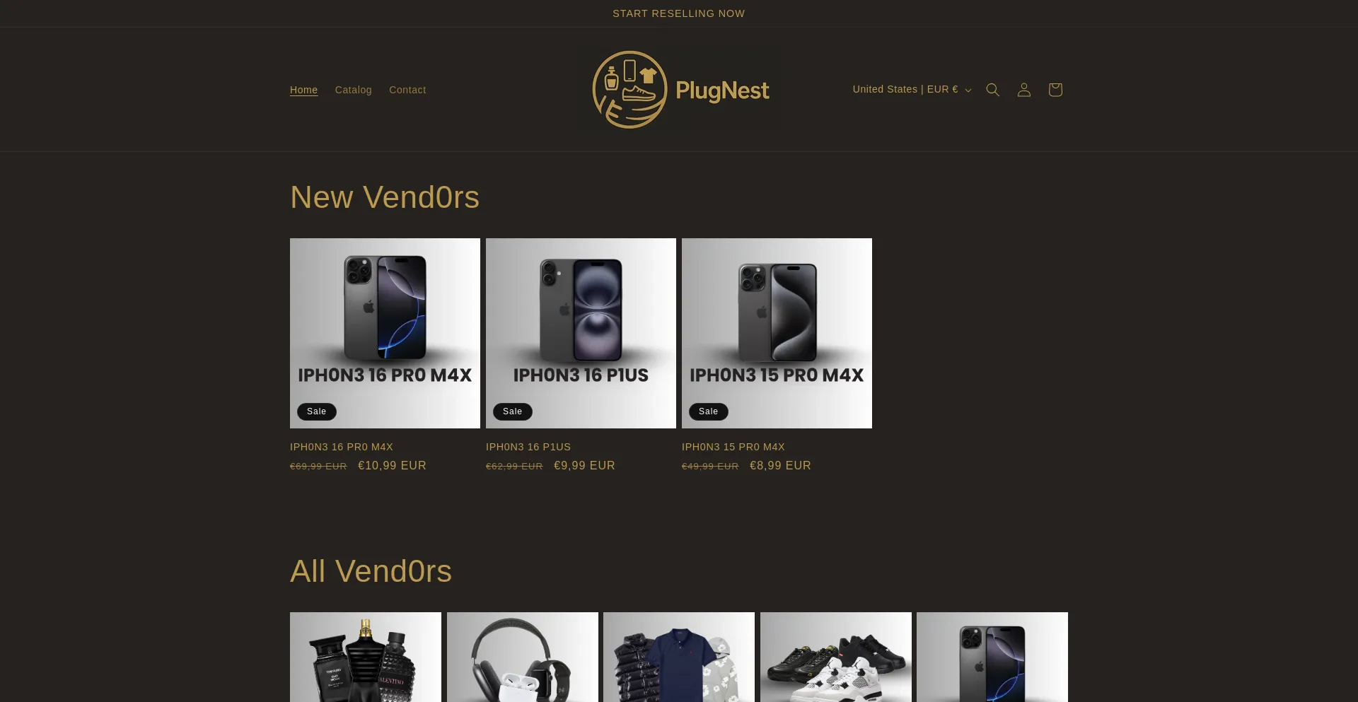 Website screenshot of Shopplugnest.com
