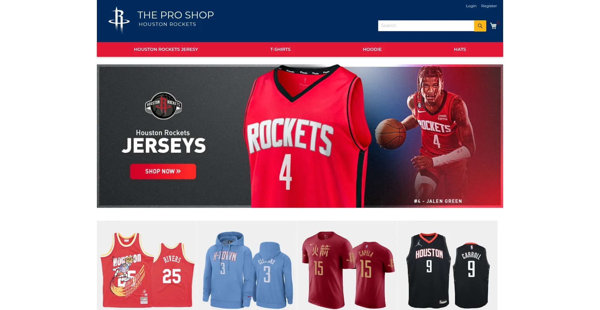 Website screenshot of Shoprocketsedge.com