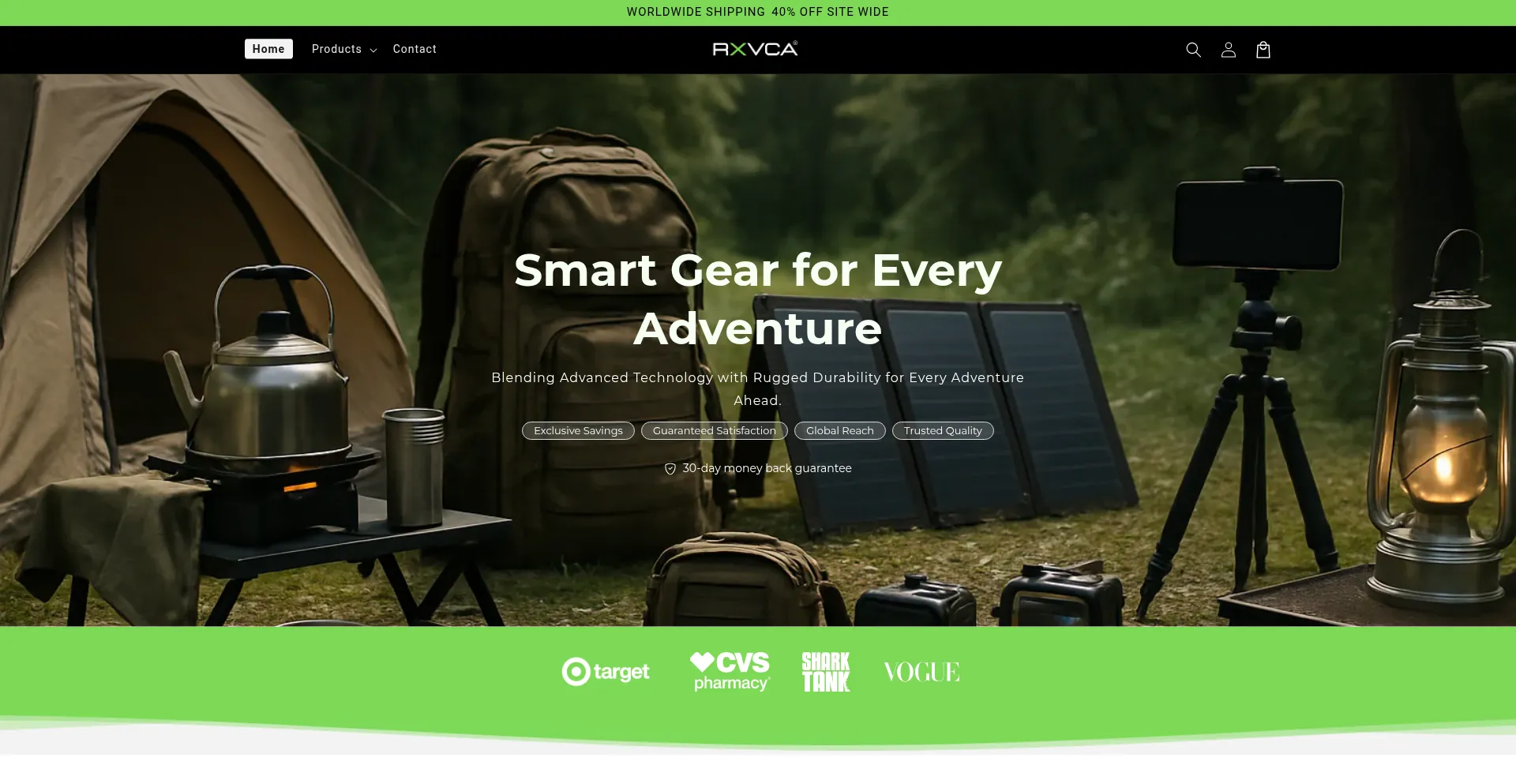 Website screenshot of Shoprxvca.us