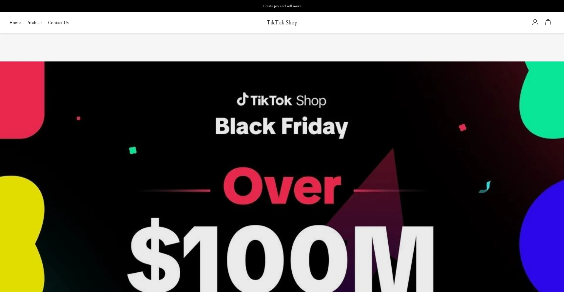Website screenshot of Shoptoktrend.com