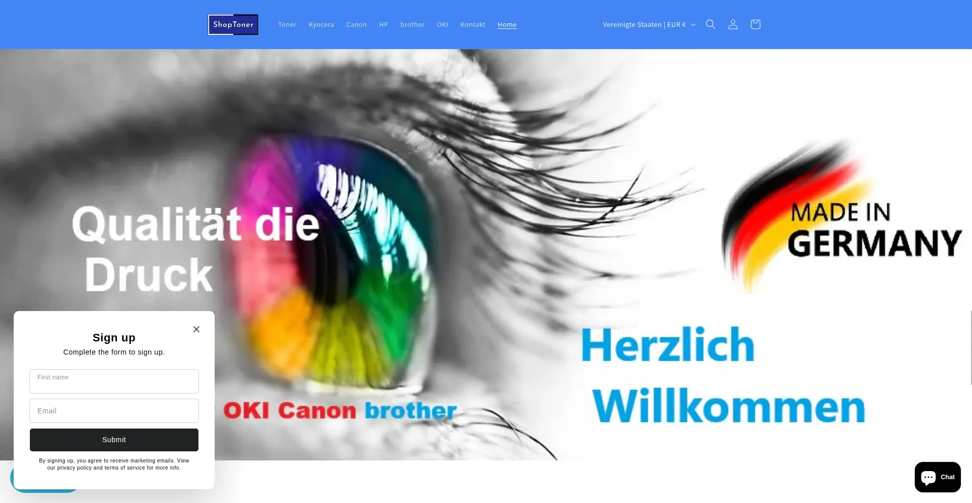 Shoptoner.de Screenshot
