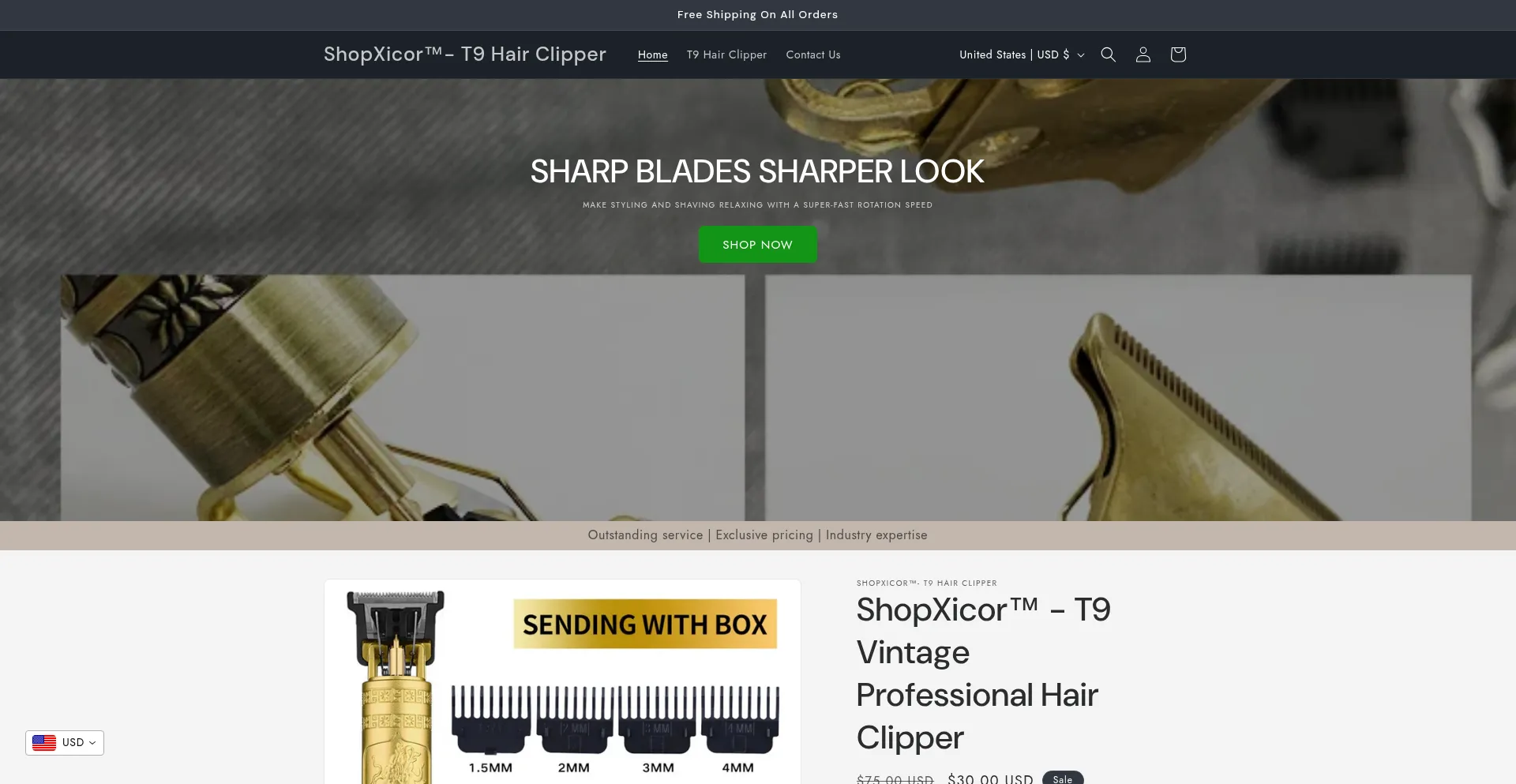 Shopxicor-t9hairclipper.com Screenshot