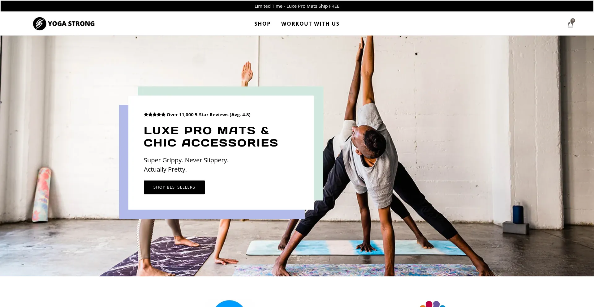 Shopyogastrong.com Screenshot
