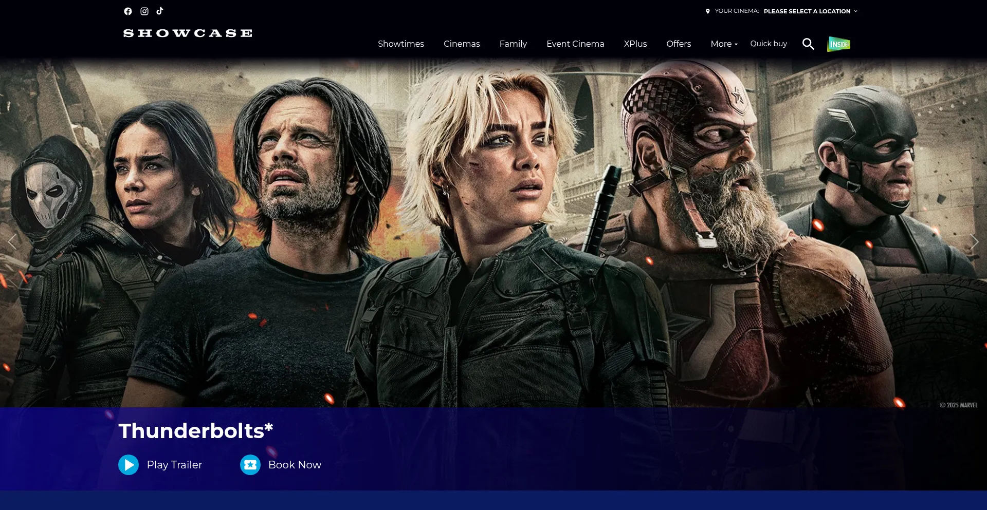 Website screenshot of Showcasecinemas.co.uk
