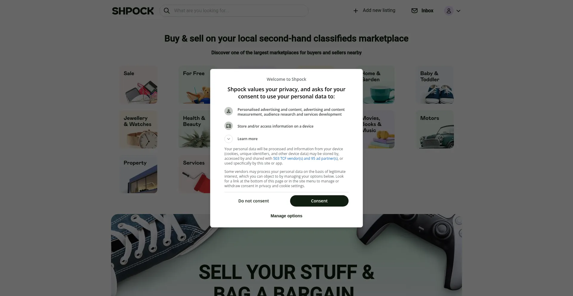 Shpock.com Screenshot