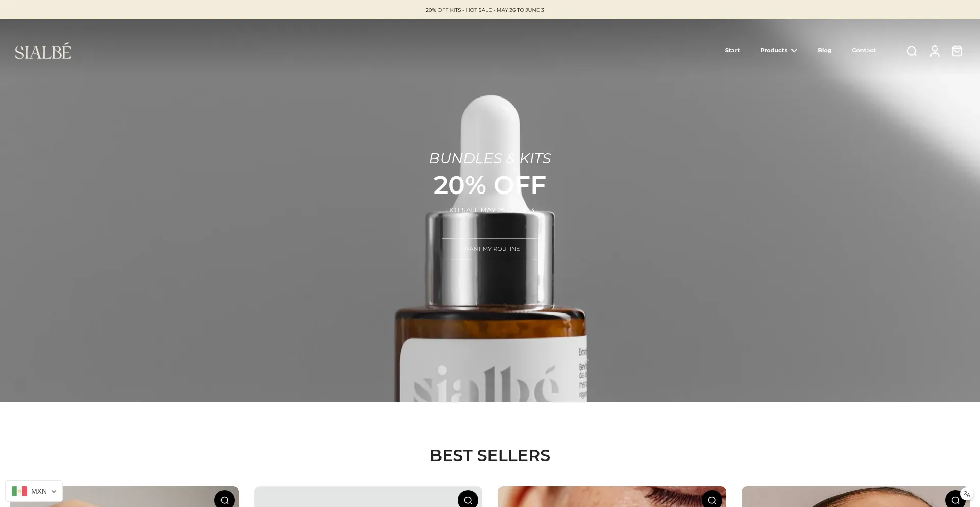 Website screenshot of Sialbe.com.mx