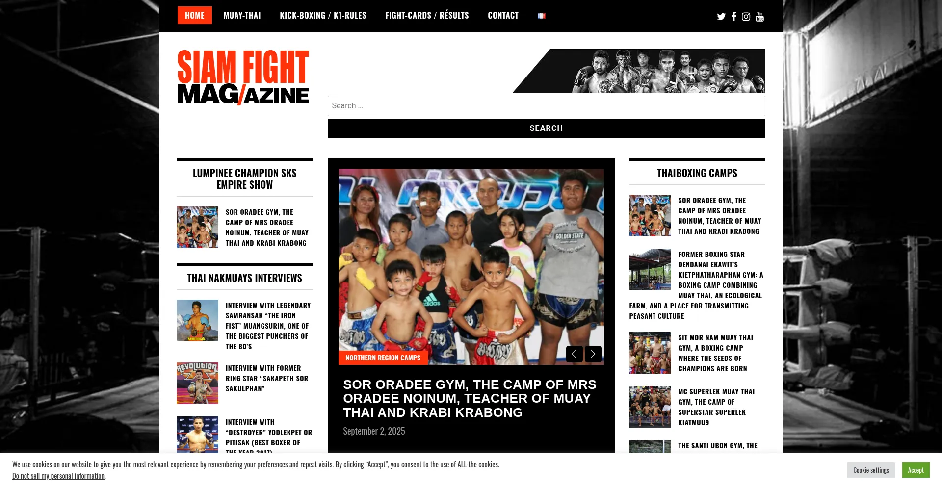 Website screenshot of Siamfightmag.com