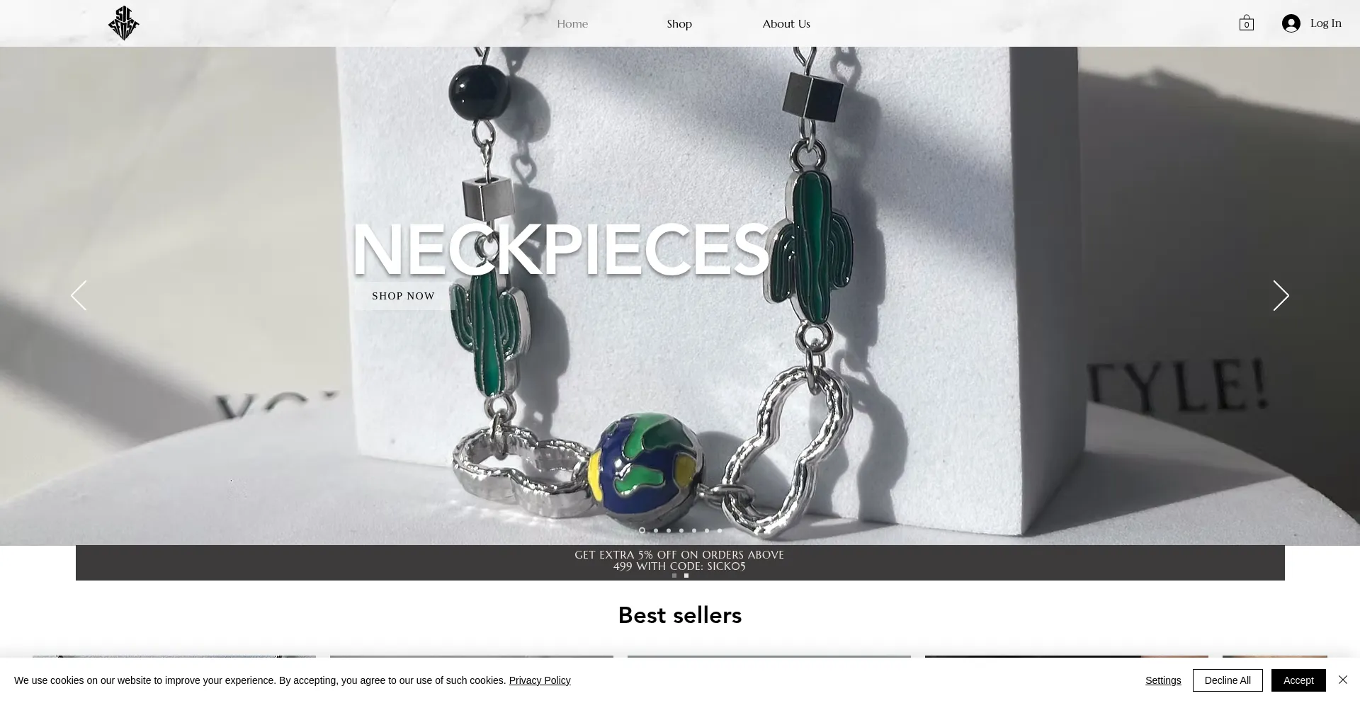 Website screenshot of Sicsense.in