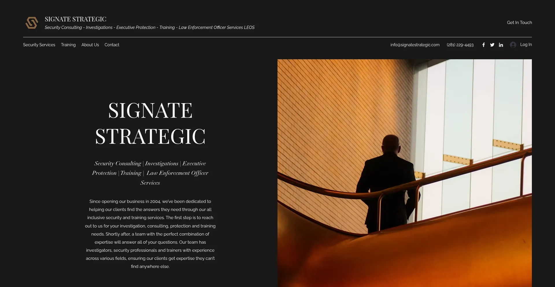 Website screenshot of Signatestrategic.com