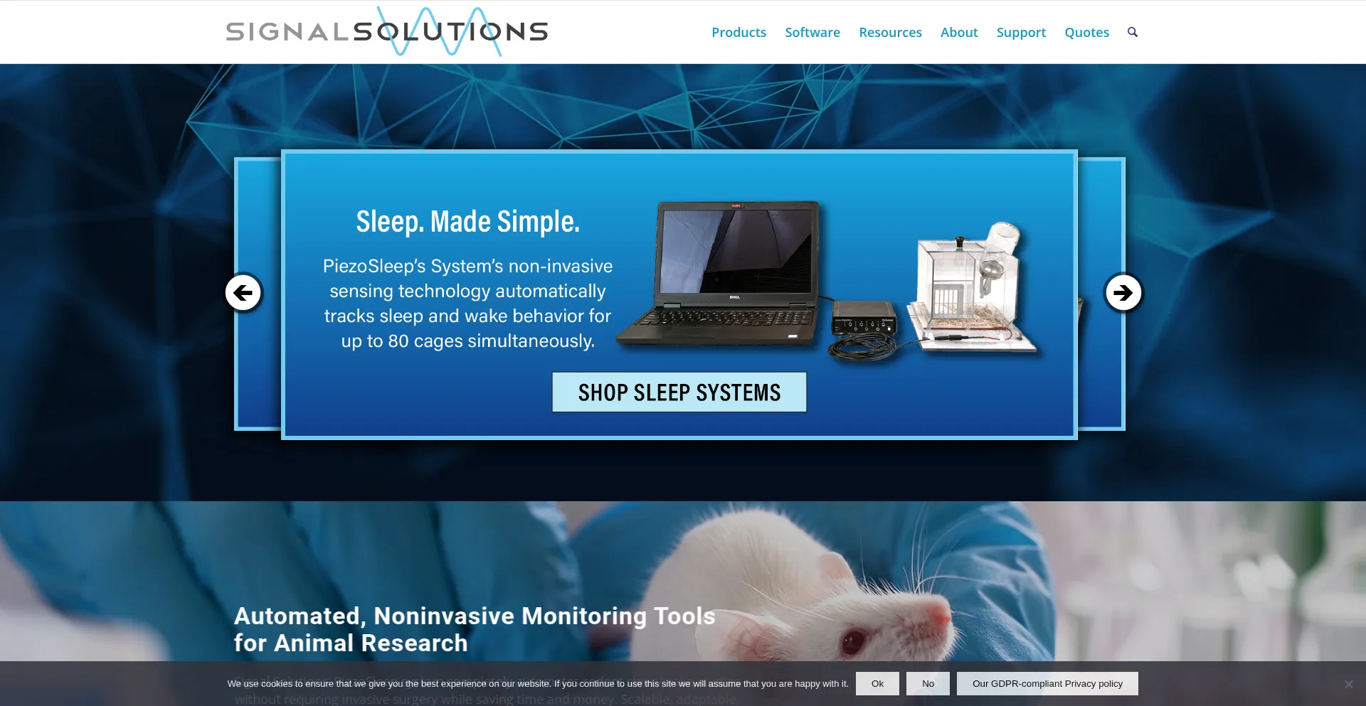 Website screenshot of Sigsoln.com