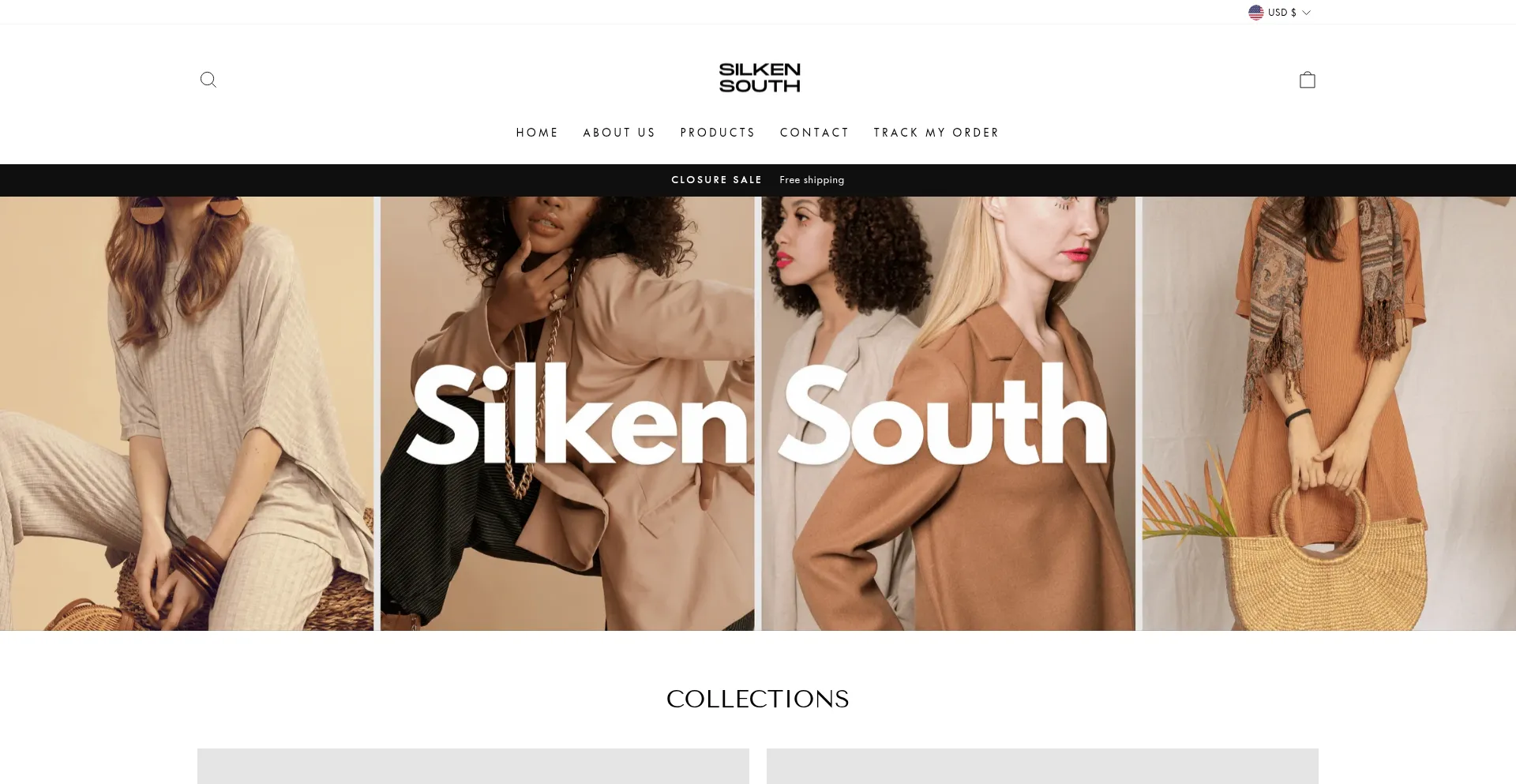 Website screenshot of Silkensouth.com