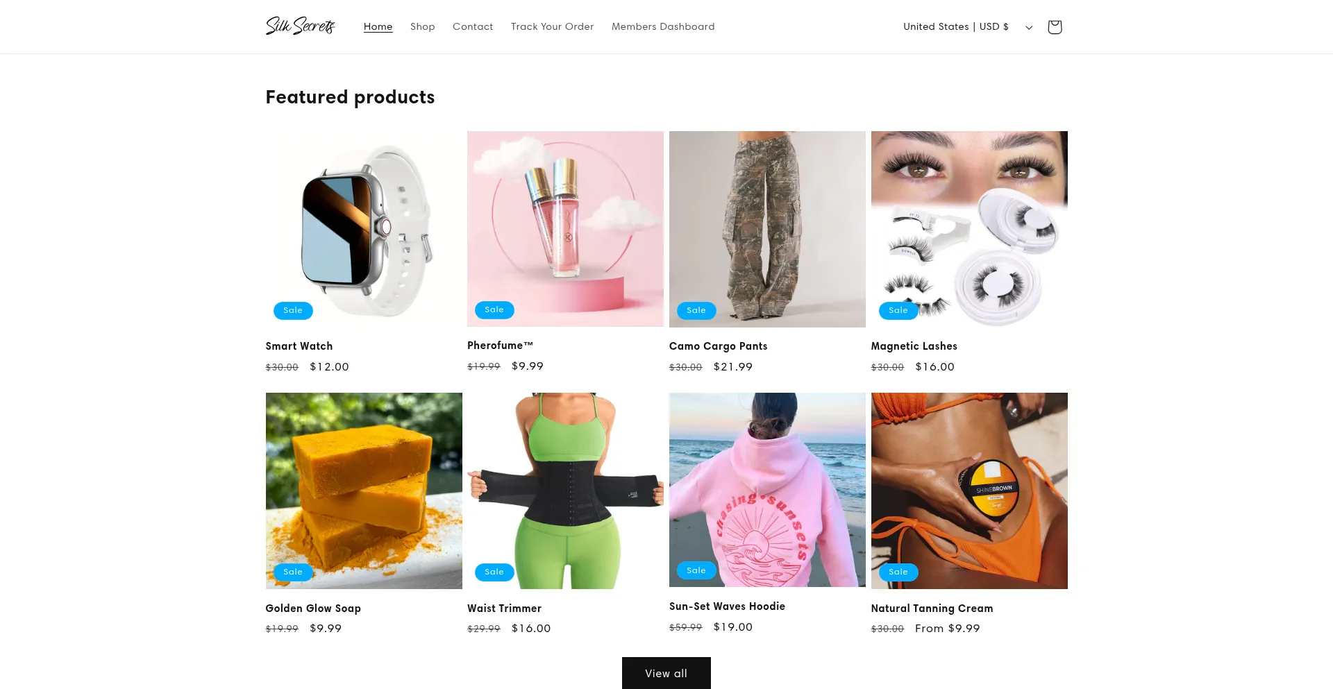 Website screenshot of Silksecrets-co.com