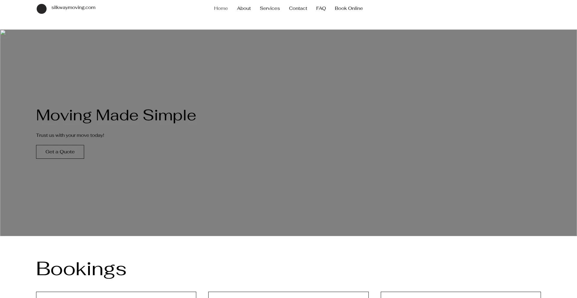 Website screenshot of Silkwaymoving.com