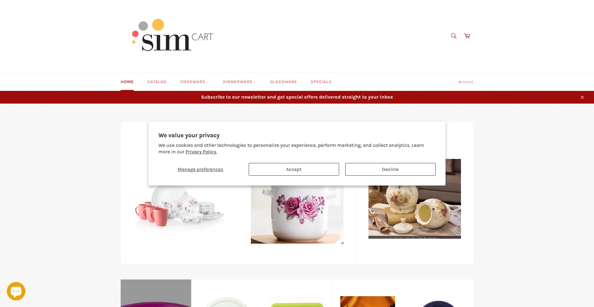 Simcart.ca Screenshot