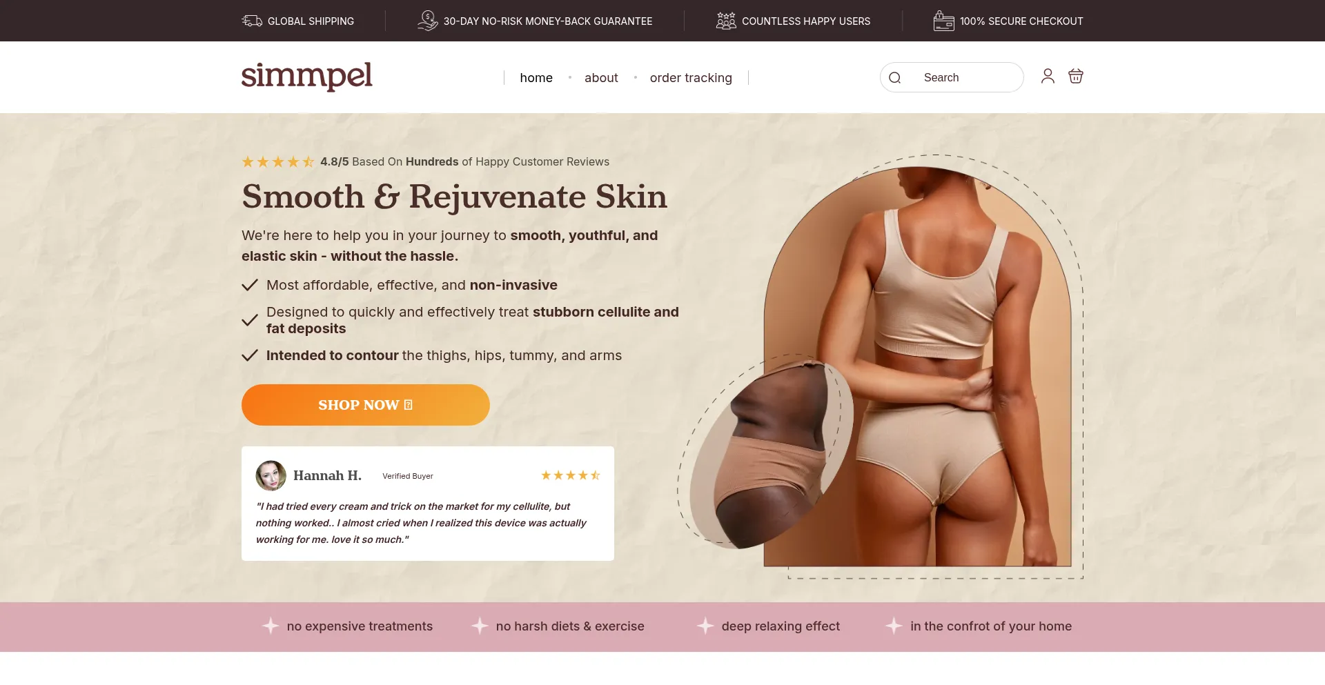 Website screenshot of Simmpel.com