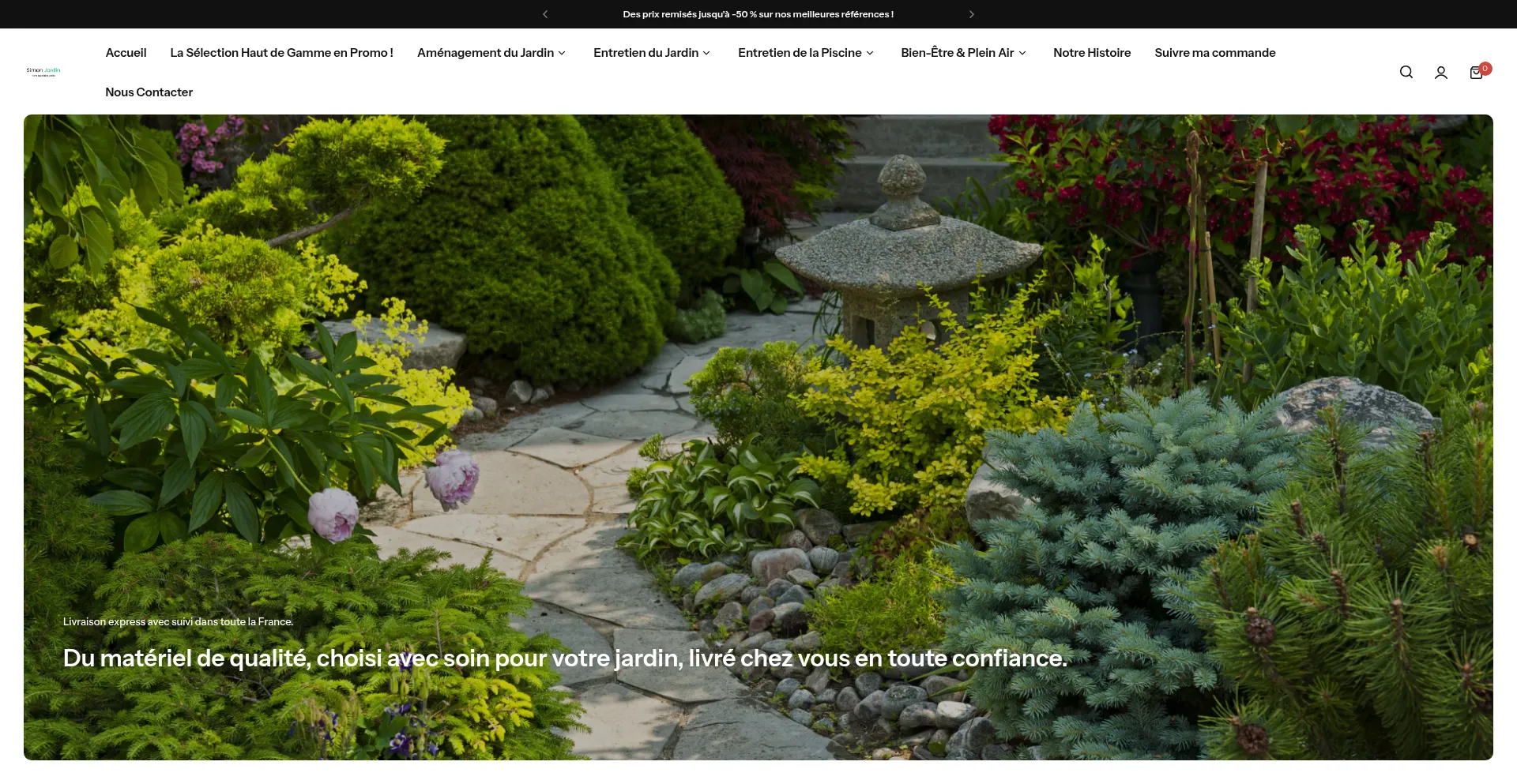 Website screenshot of Simon-jardin.com