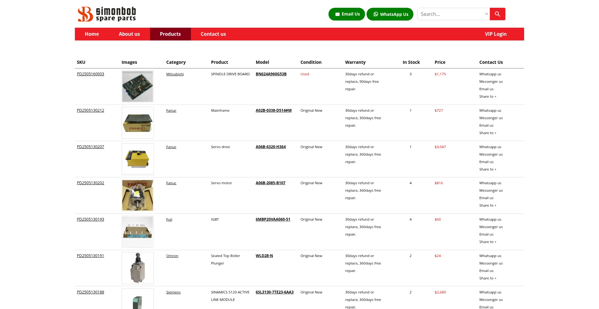 Website screenshot of Simonbob.com