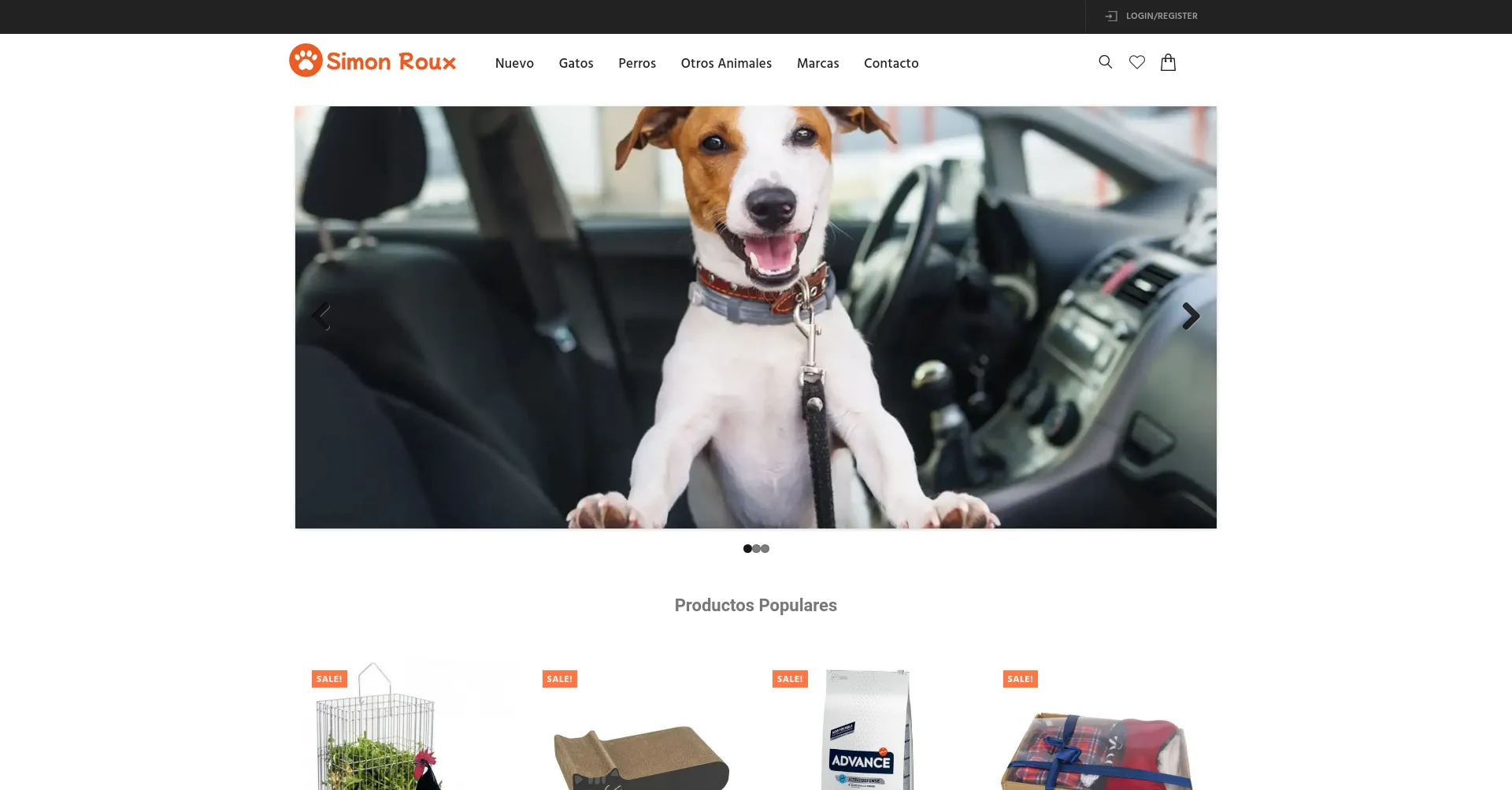 Website screenshot of Simonroux.com
