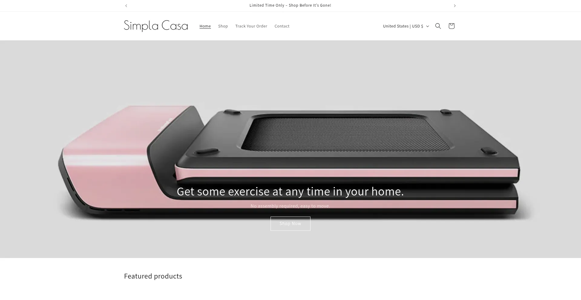 Website screenshot of Simplacasa.com