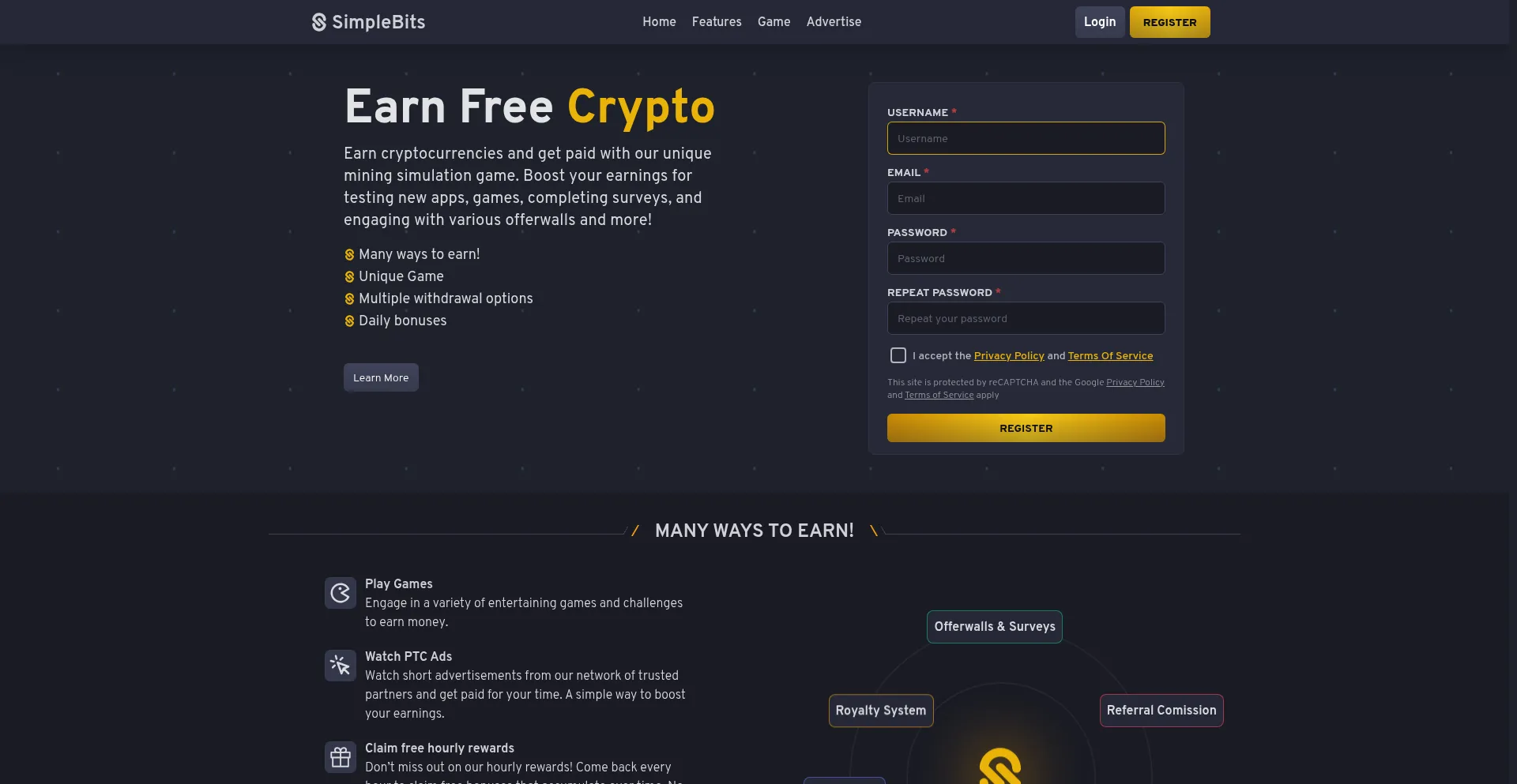 Website screenshot of Simplebits.io