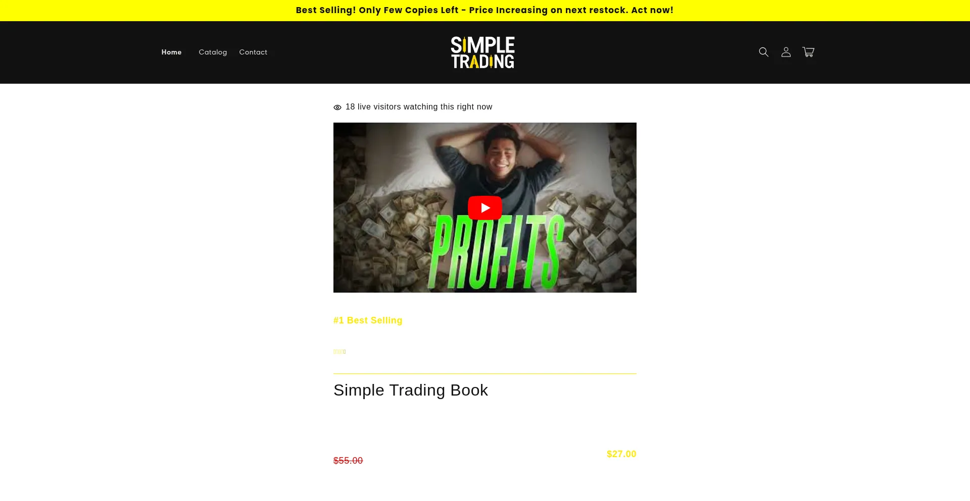 Website screenshot of Simpletrading.online
