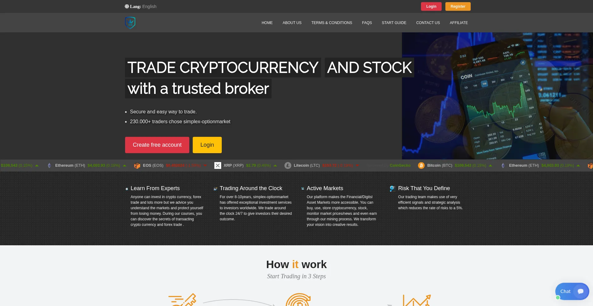 Simplex-optionmarket.com Screenshot