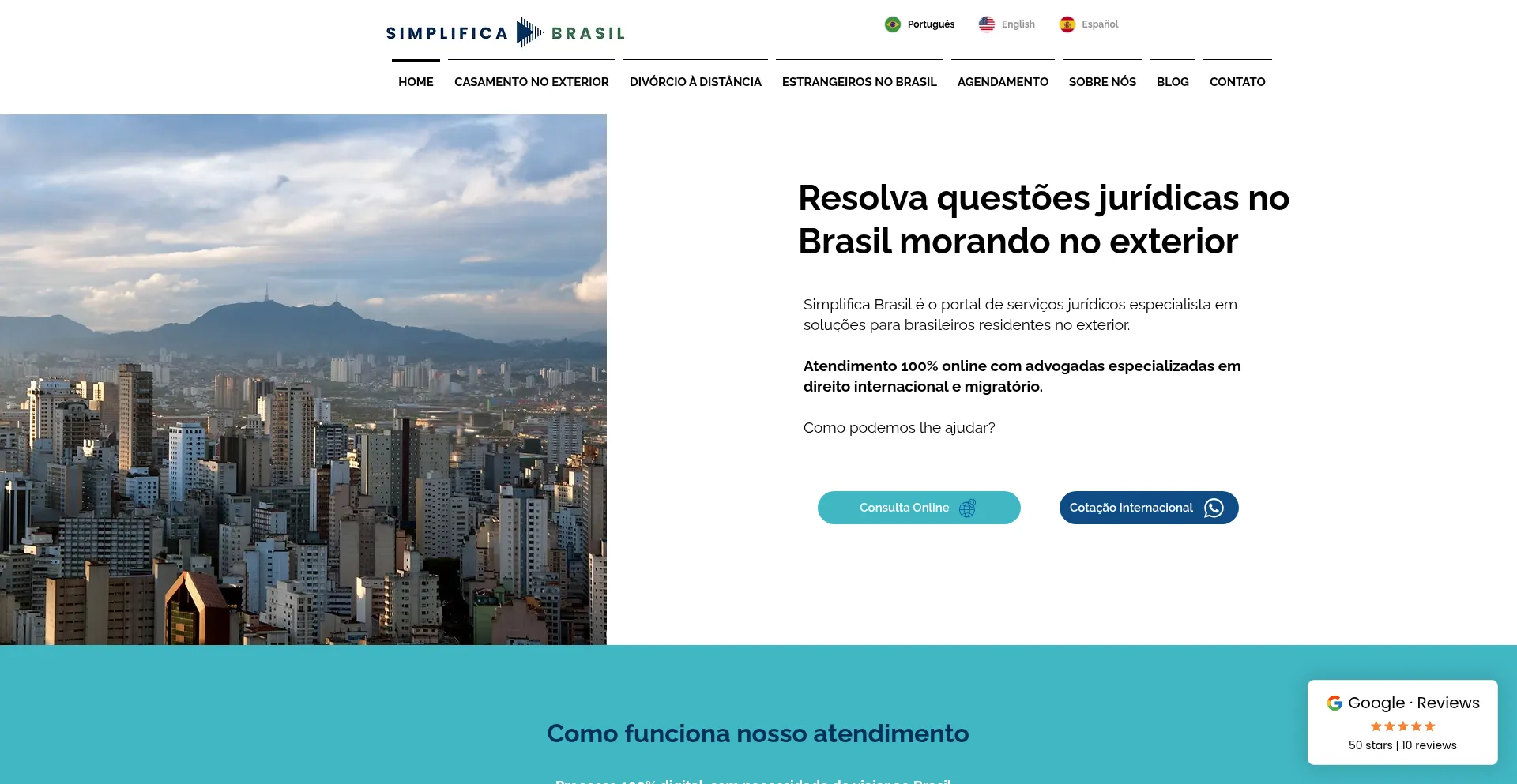 Website screenshot of Simplificabrasil.com.br