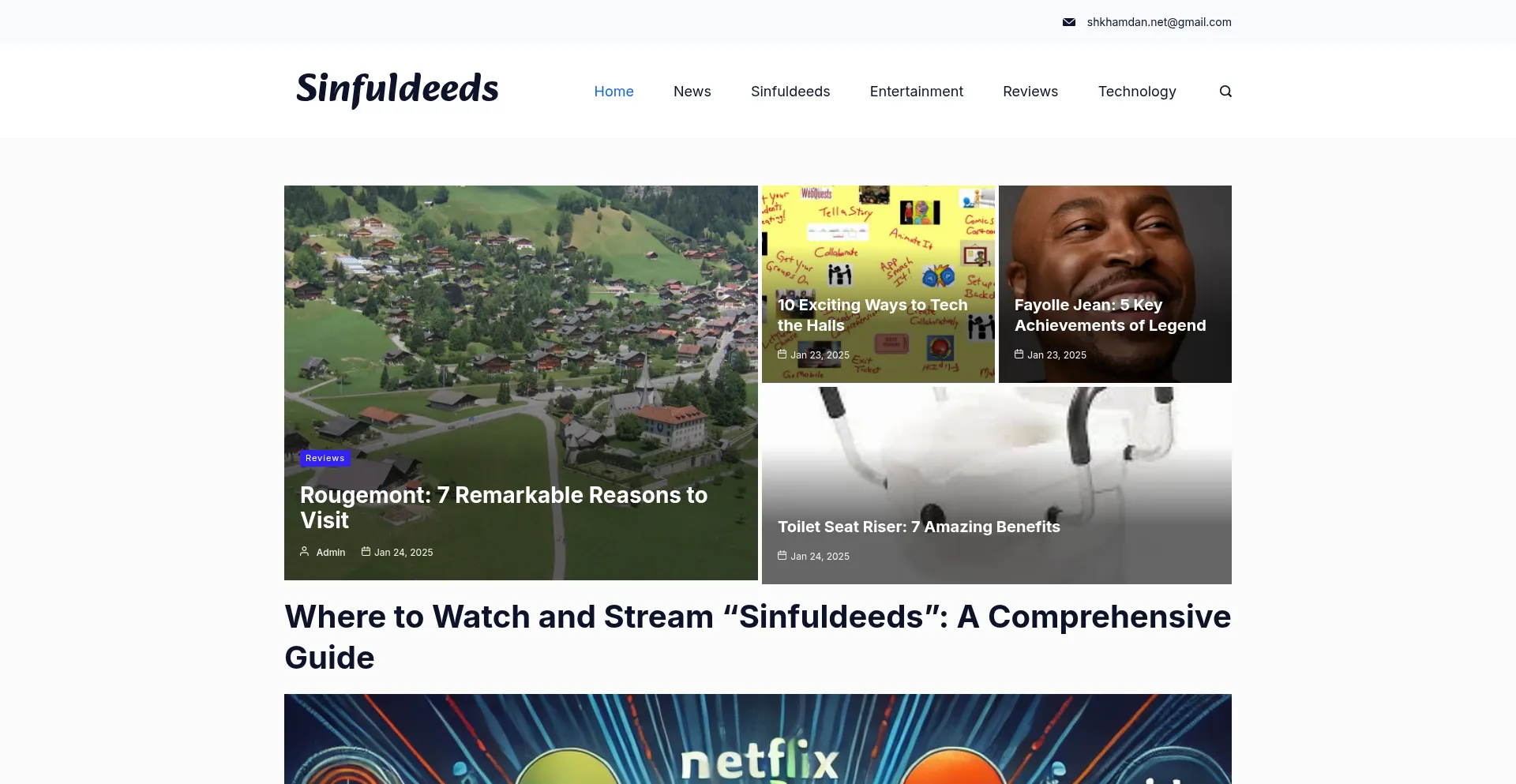 Website screenshot of Sinfuldeeds.net