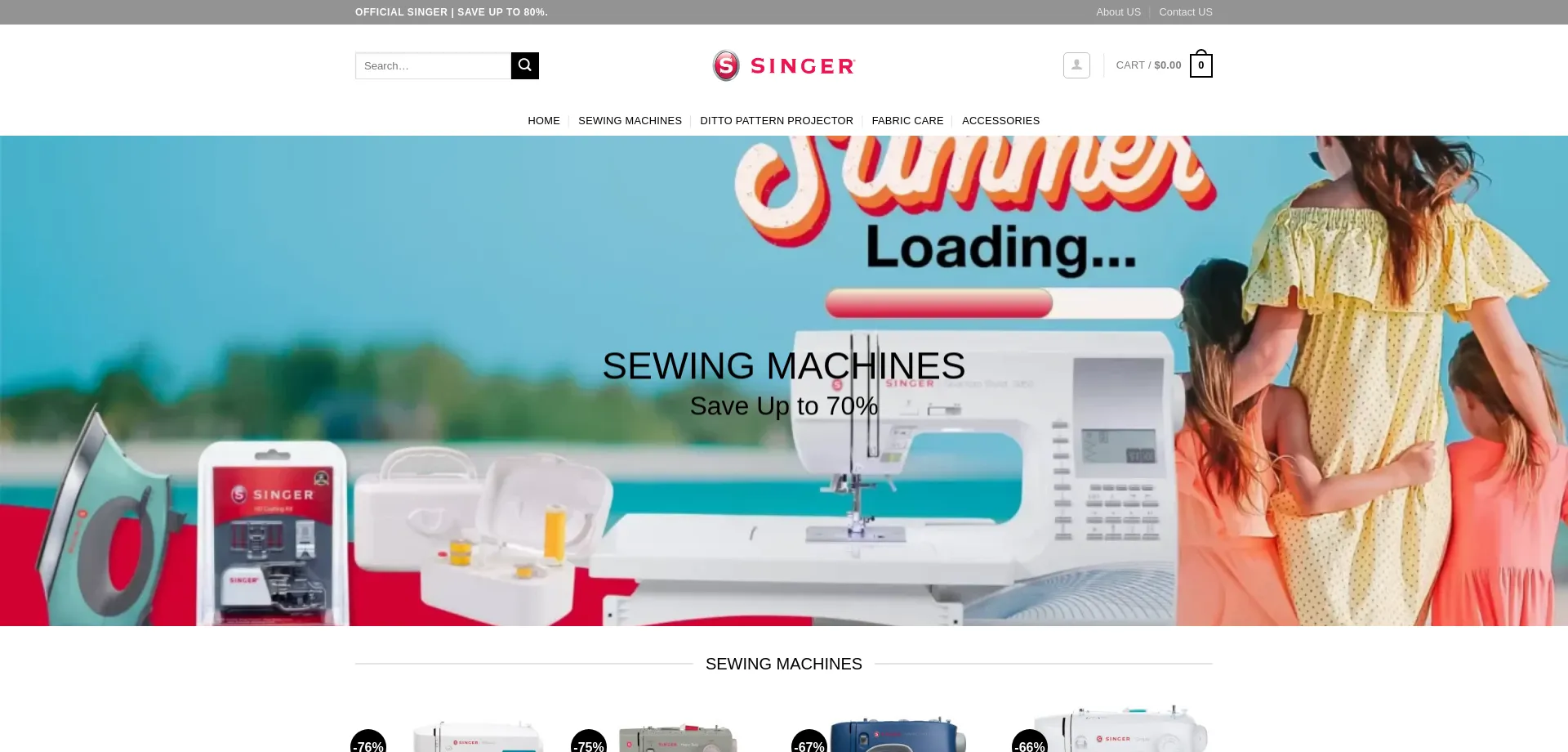 Website screenshot of Singernew.com
