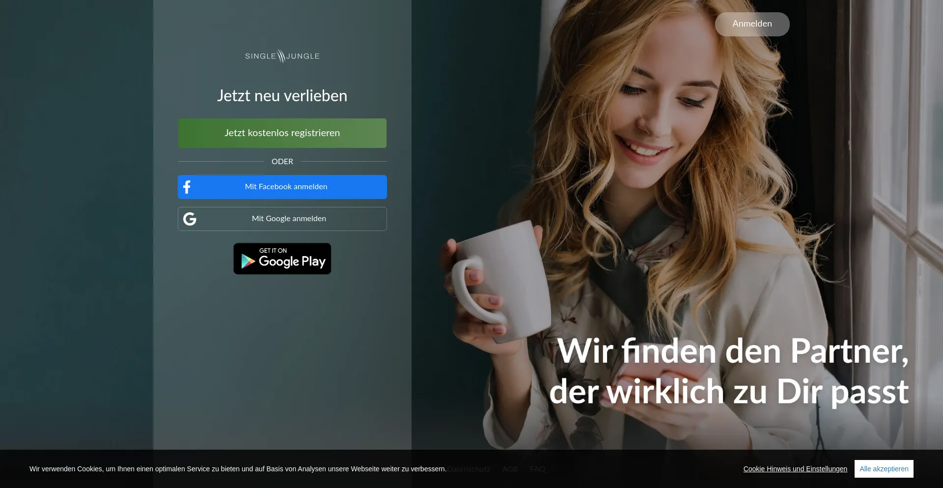 Website screenshot of Single-jungle.net