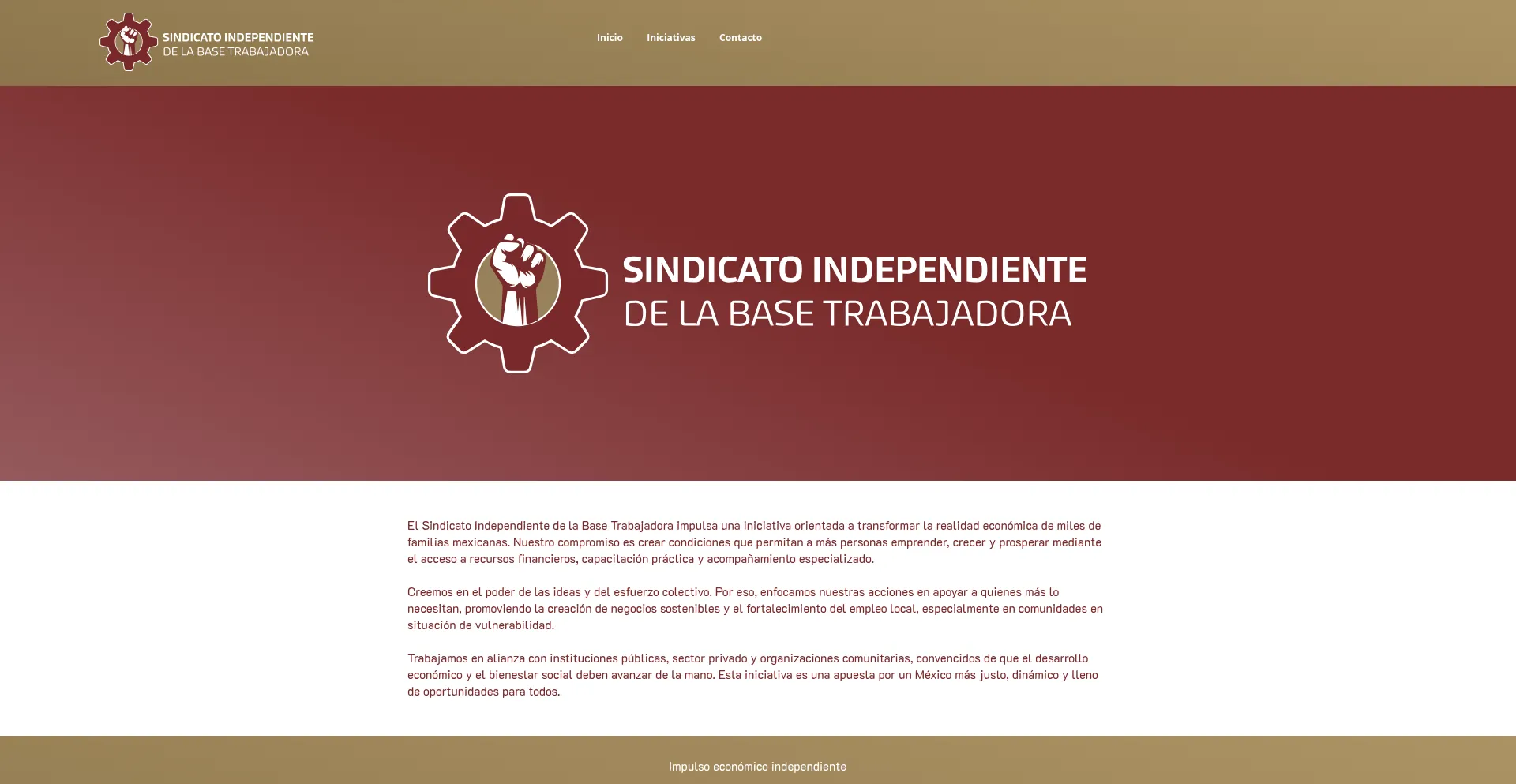Website screenshot of Sintra.org.mx