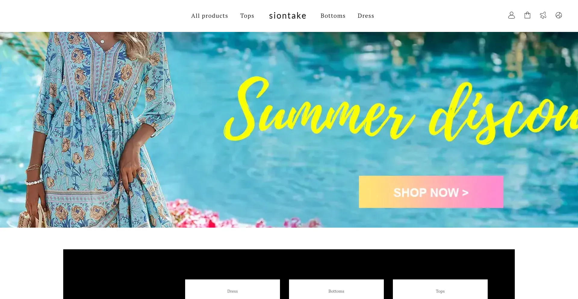 Website screenshot of Siontake.com