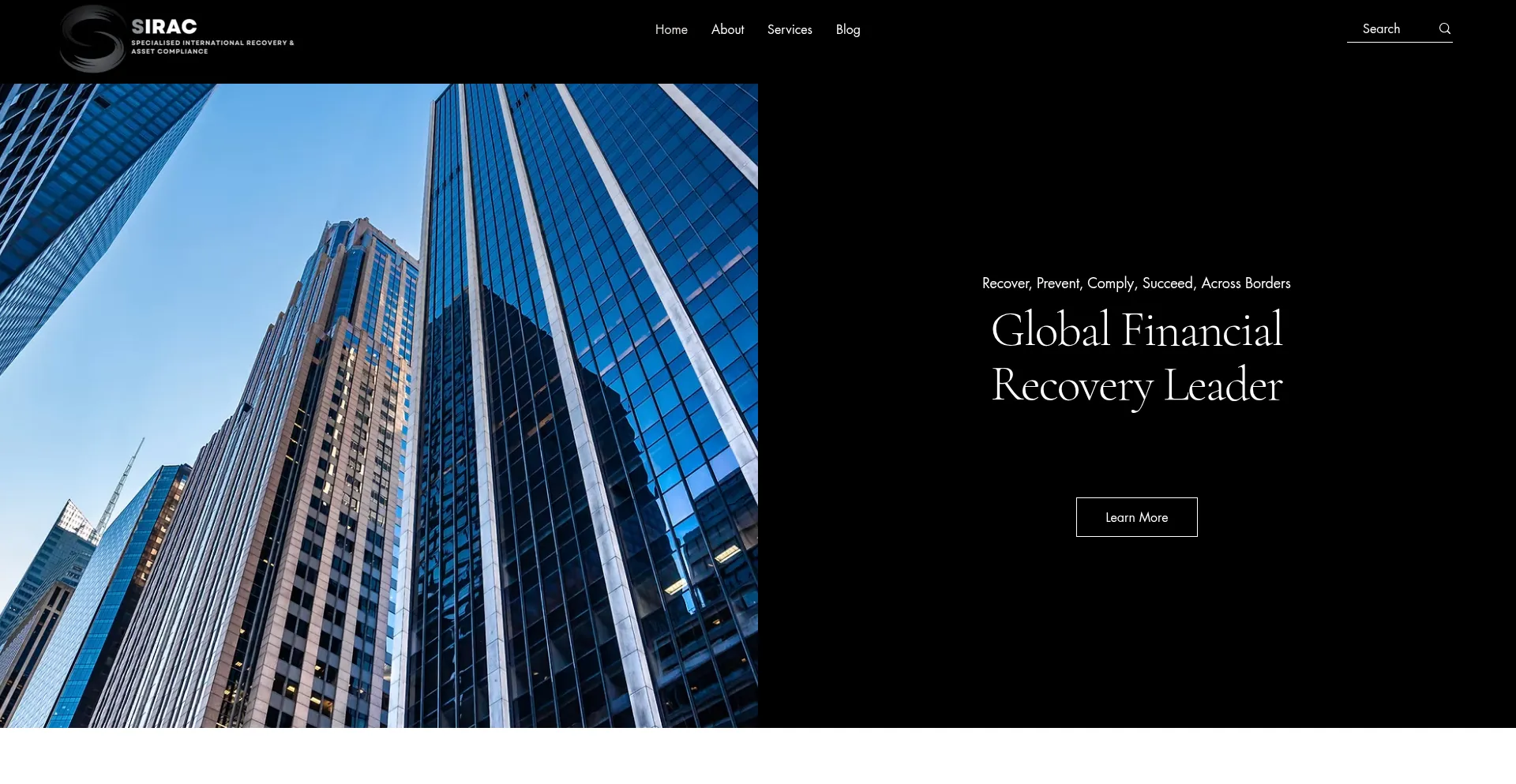 Website screenshot of Sirac.org