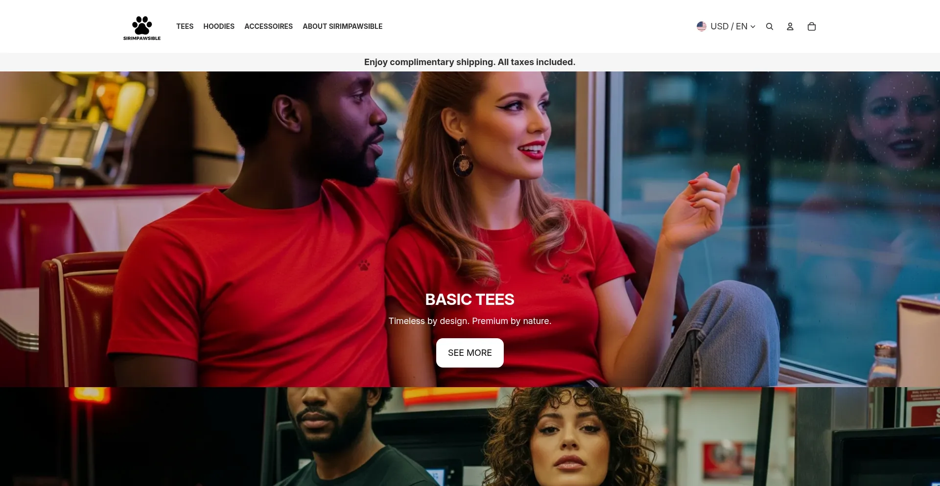 Website screenshot of Sirimpawsible.com